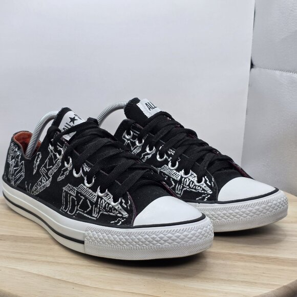 Converse All Stars men's Zebra Stripe Low Top Pop Tongue Lace Shoes Size 9.5 - Picture 5 of 9